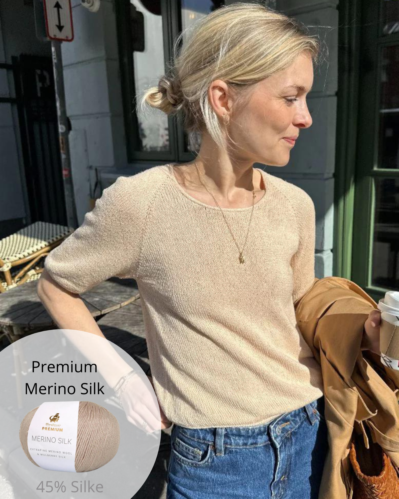 Kumulus tee o-neck, Strikkekit - Petiteknit (Premium version)