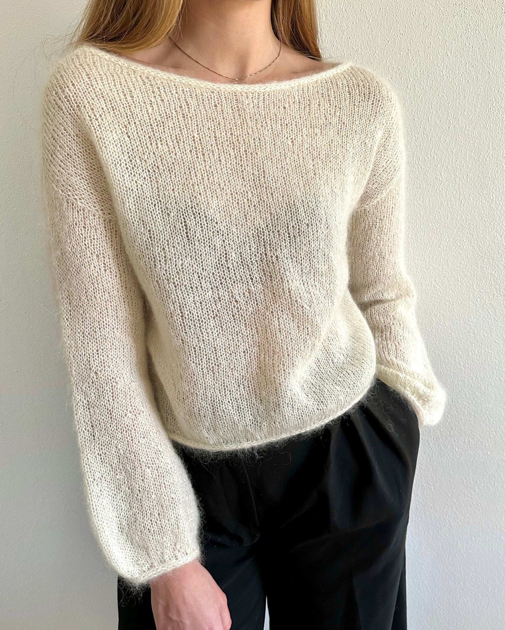 Boat blouse (ensfarvet) Strikkekit - TwinKnits