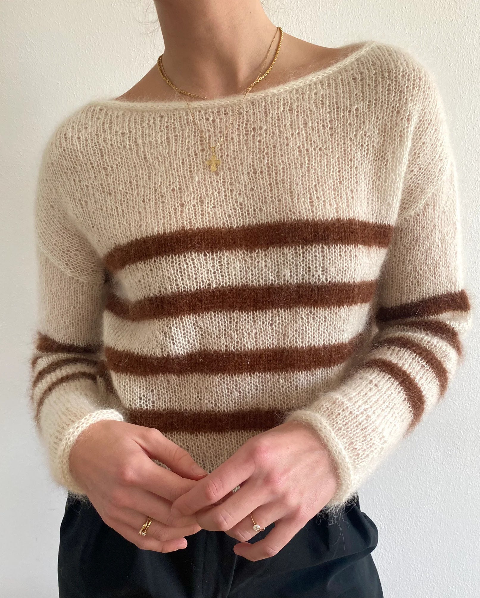 Boat blouse (stribet) Strikkekit - TwinKnits