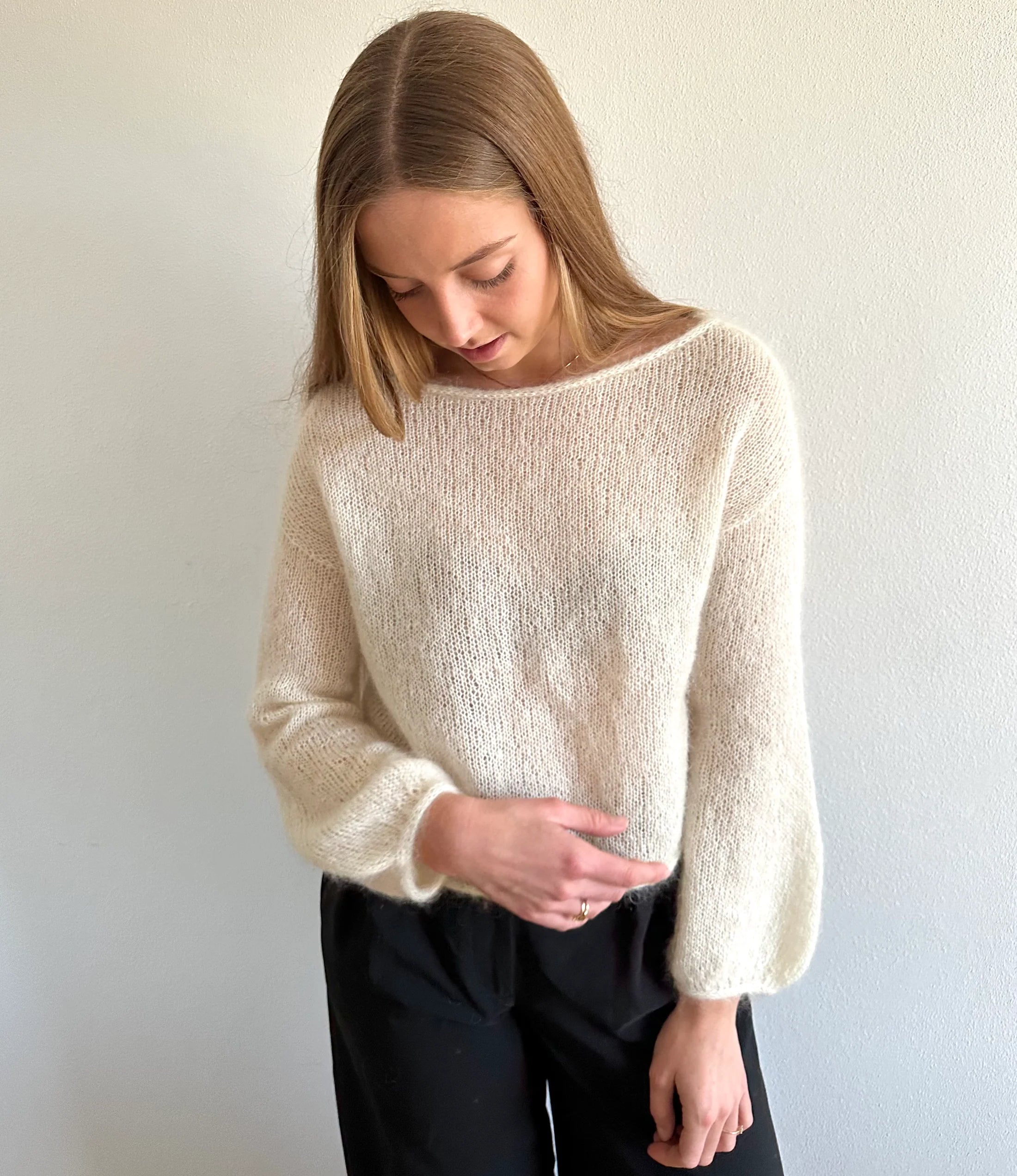 Boat blouse (ensfarvet) Strikkekit - TwinKnits