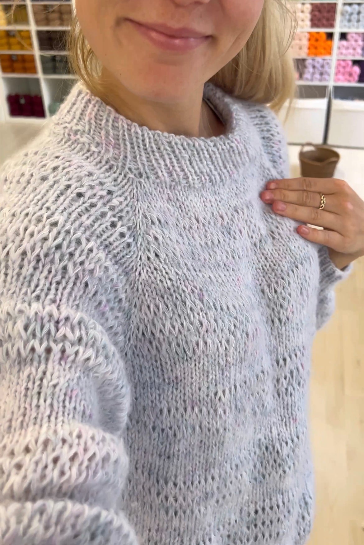 Lykke jumper strikkekit - Spektakelstrik - Håndfarvet