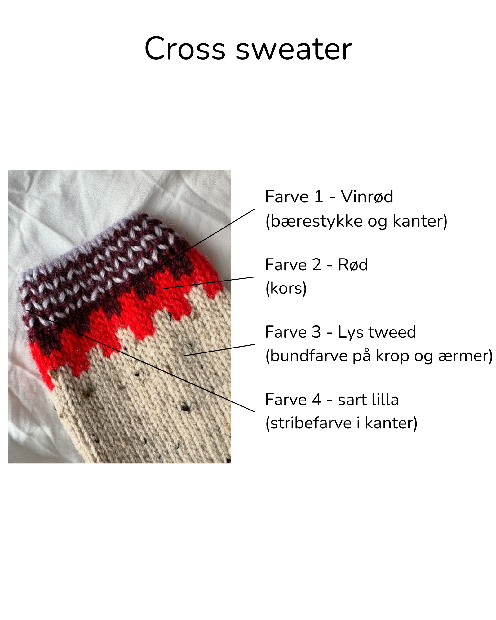 Cross Sweater junior Strikkekit - Petiteknit