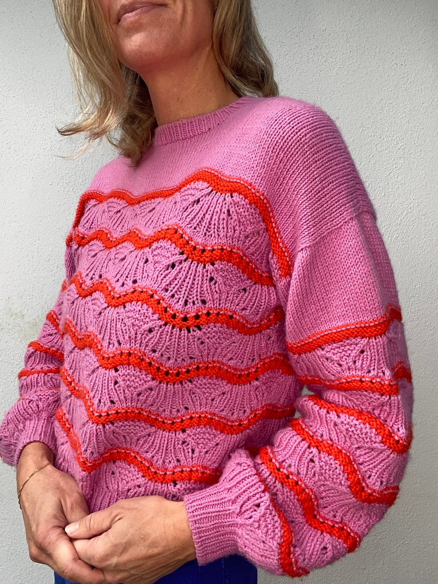 Wave Sweater VesterbyCrea - Opskrift