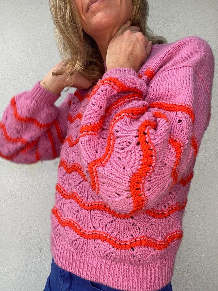 Wave Sweater VesterbyCrea - Opskrift