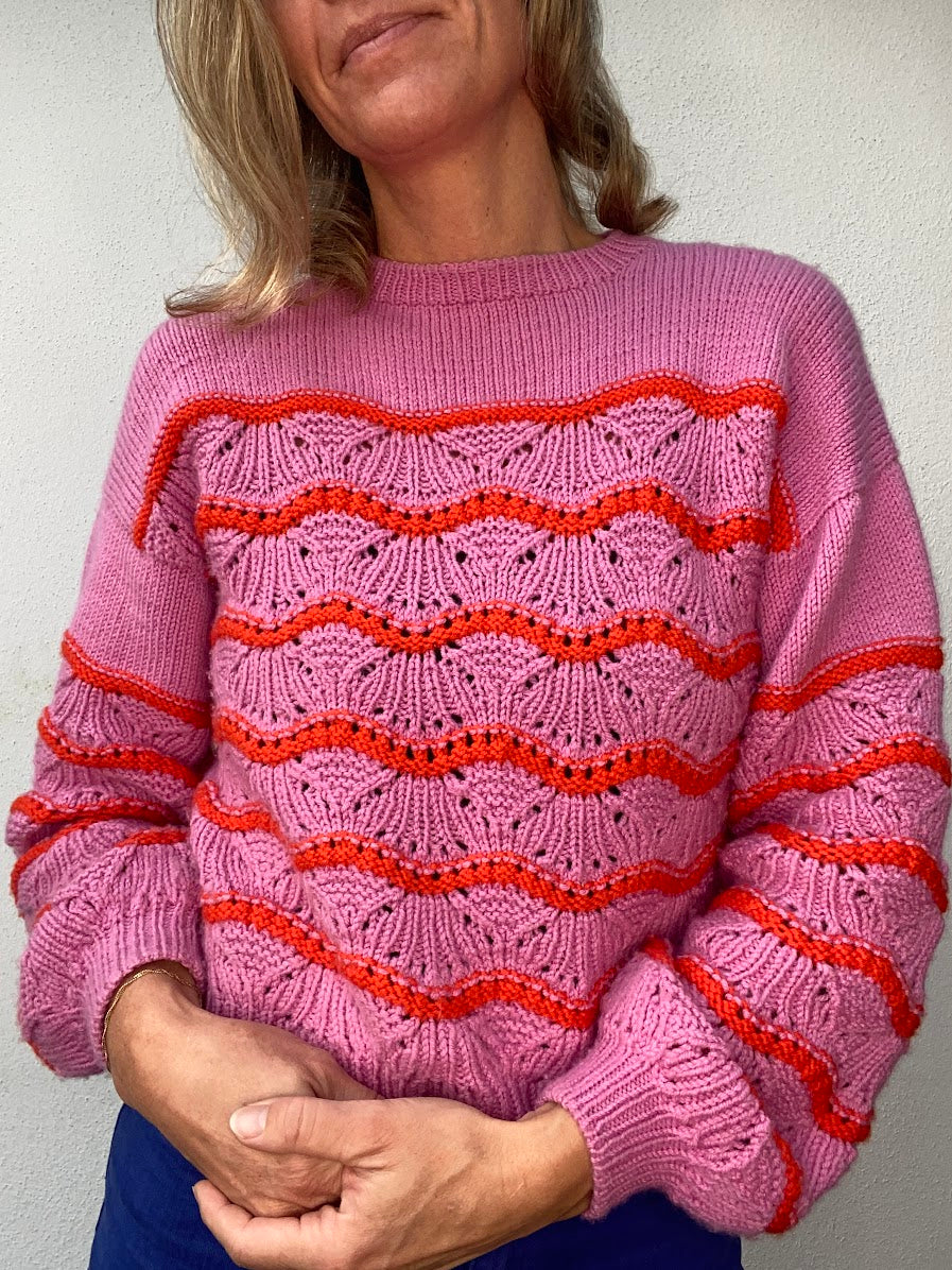 Wave Sweater VesterbyCrea - Opskrift