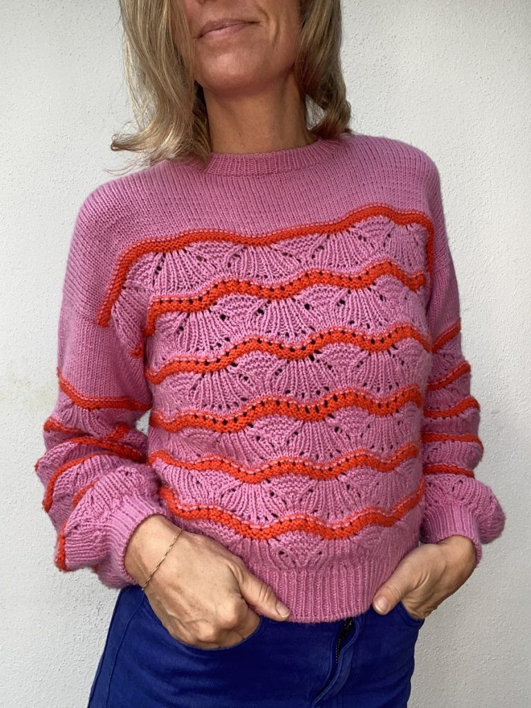 Wave Sweater VesterbyCrea - Opskrift
