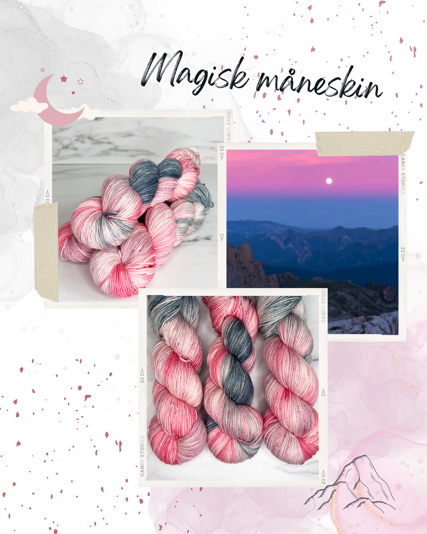 Håndfarvet ekstrafin merinould | Magisk måneskin ☀️