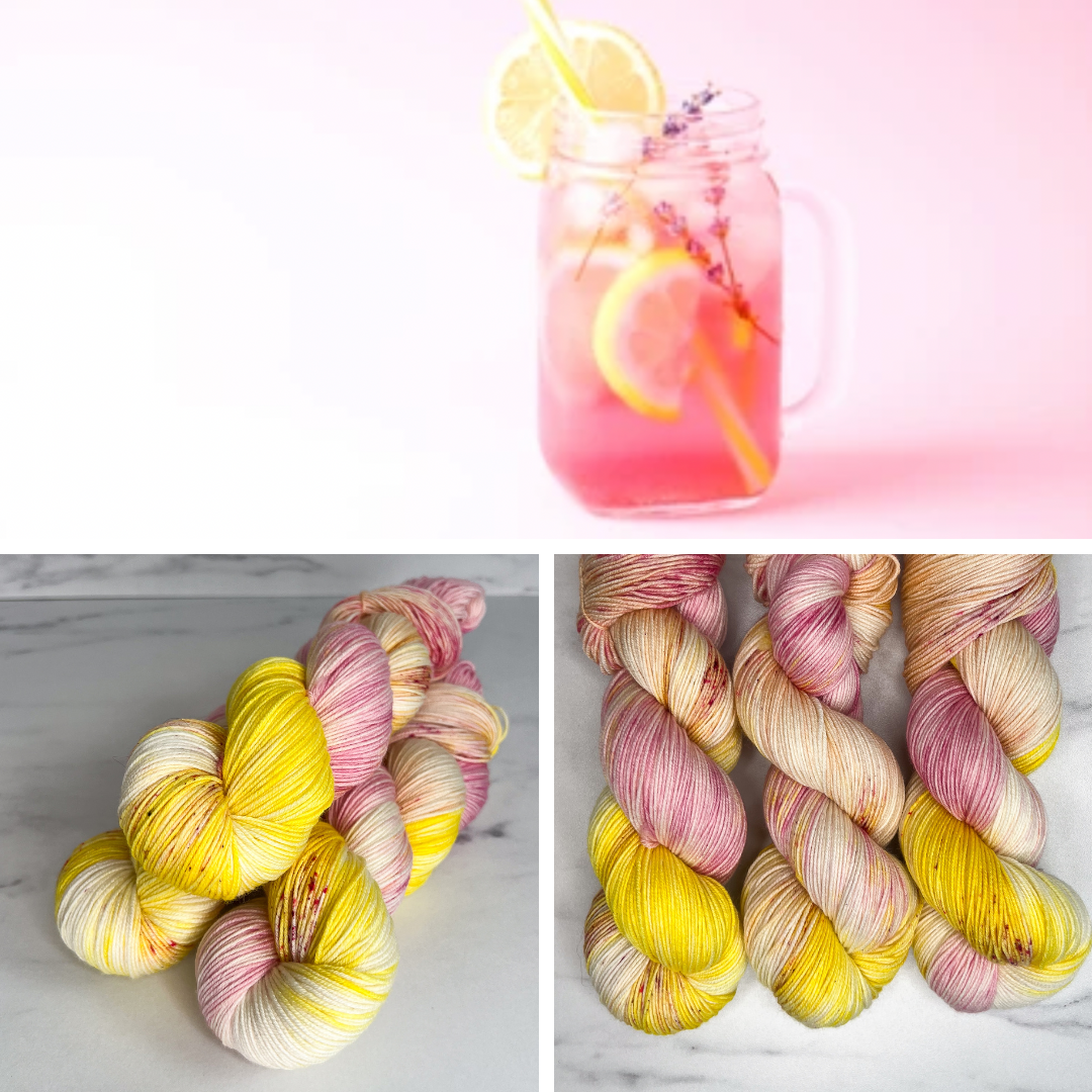 Håndfarvet ekstrafin merinould | Pink limonade Lykke ☀️