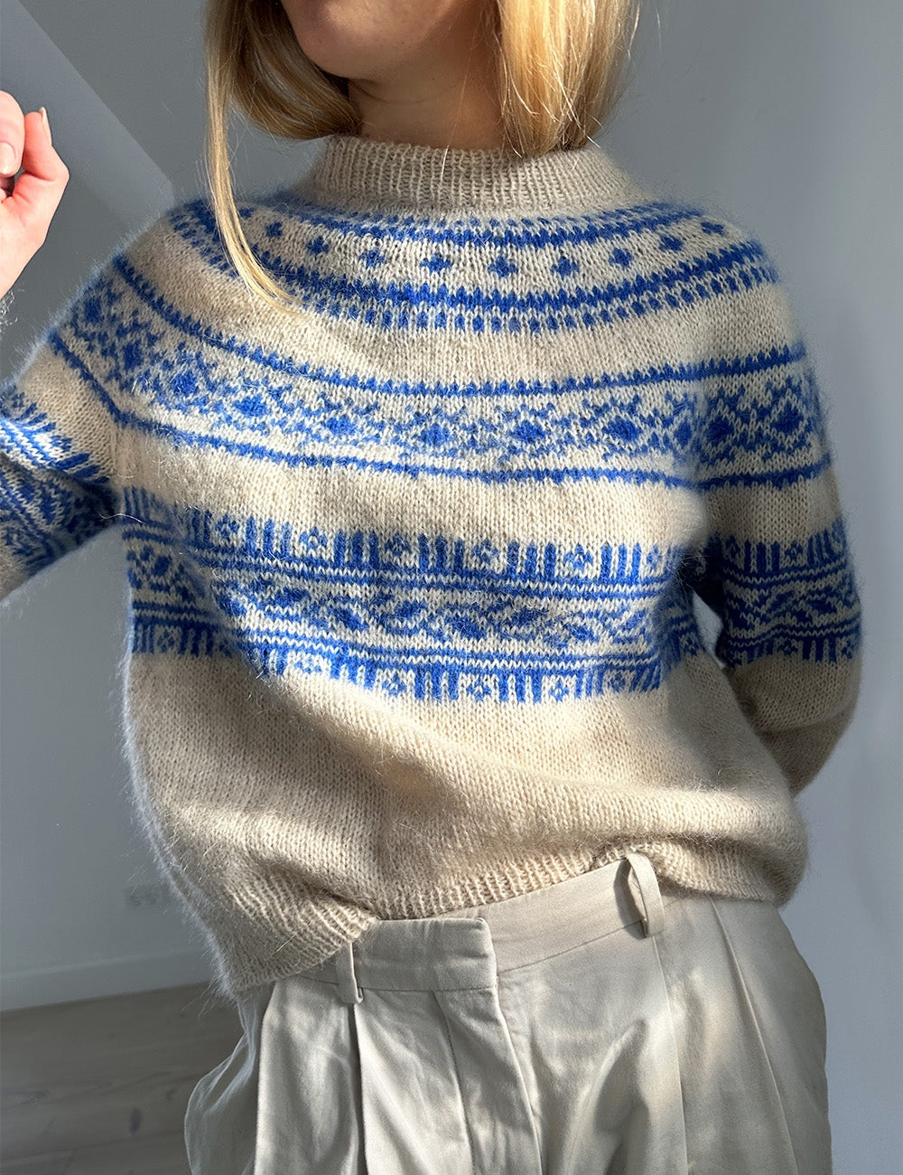 Porcelain Yoke sweater strikkekit - Lene Holme Samsøe