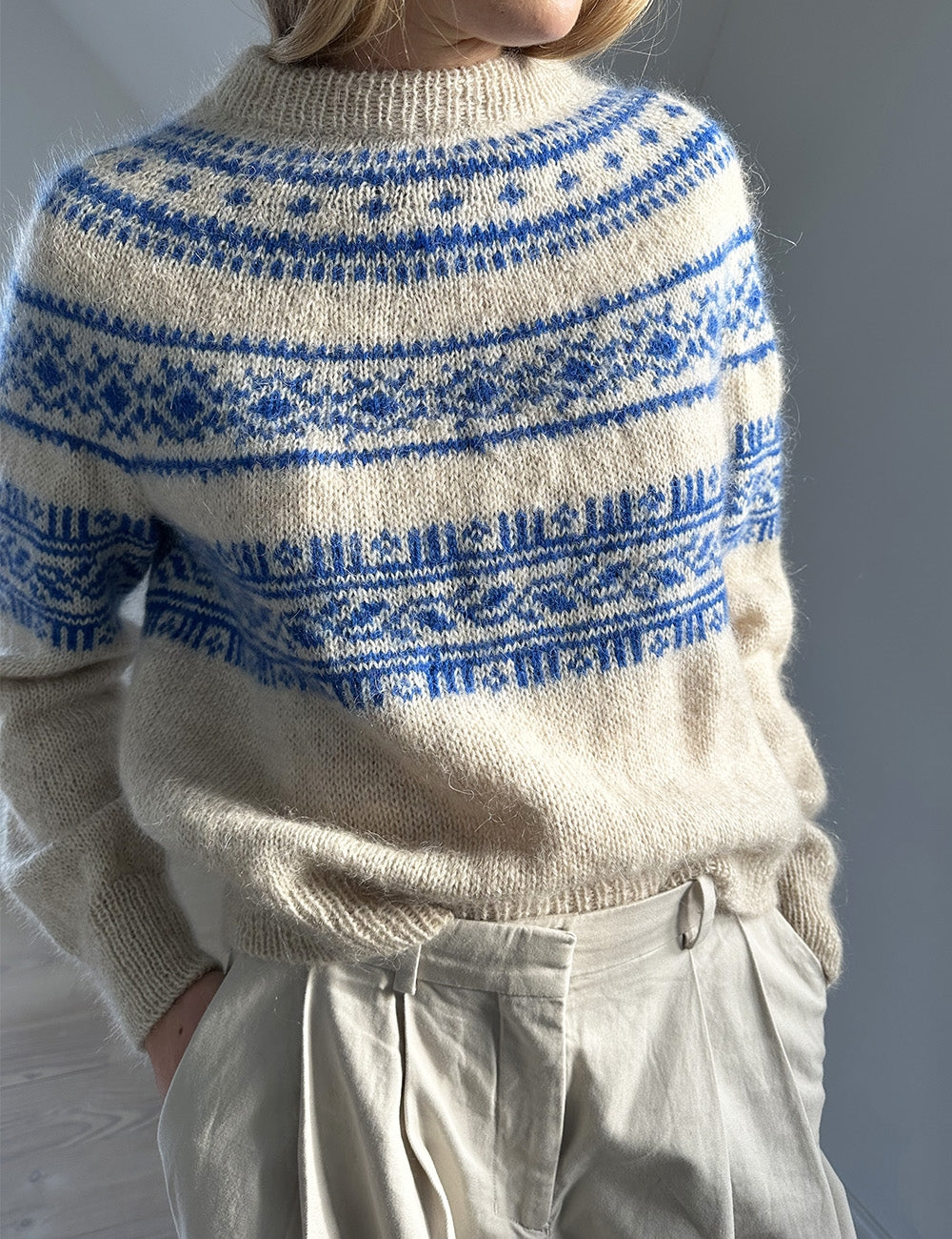 Porcelain Yoke sweater strikkekit - Lene Holme Samsøe