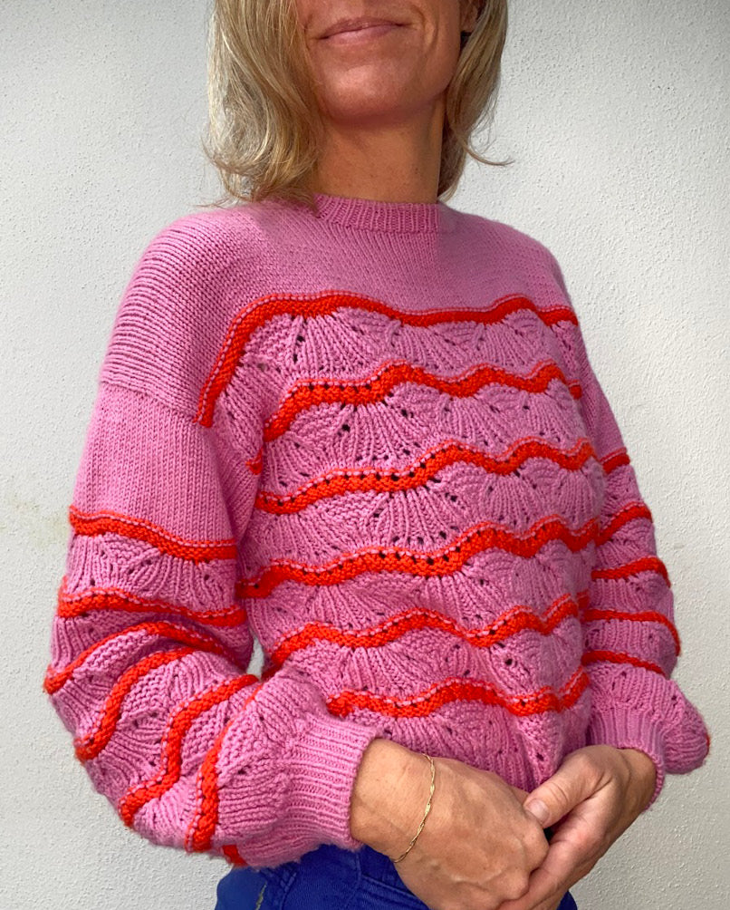 Wave Sweater VesterbyCrea - Opskrift