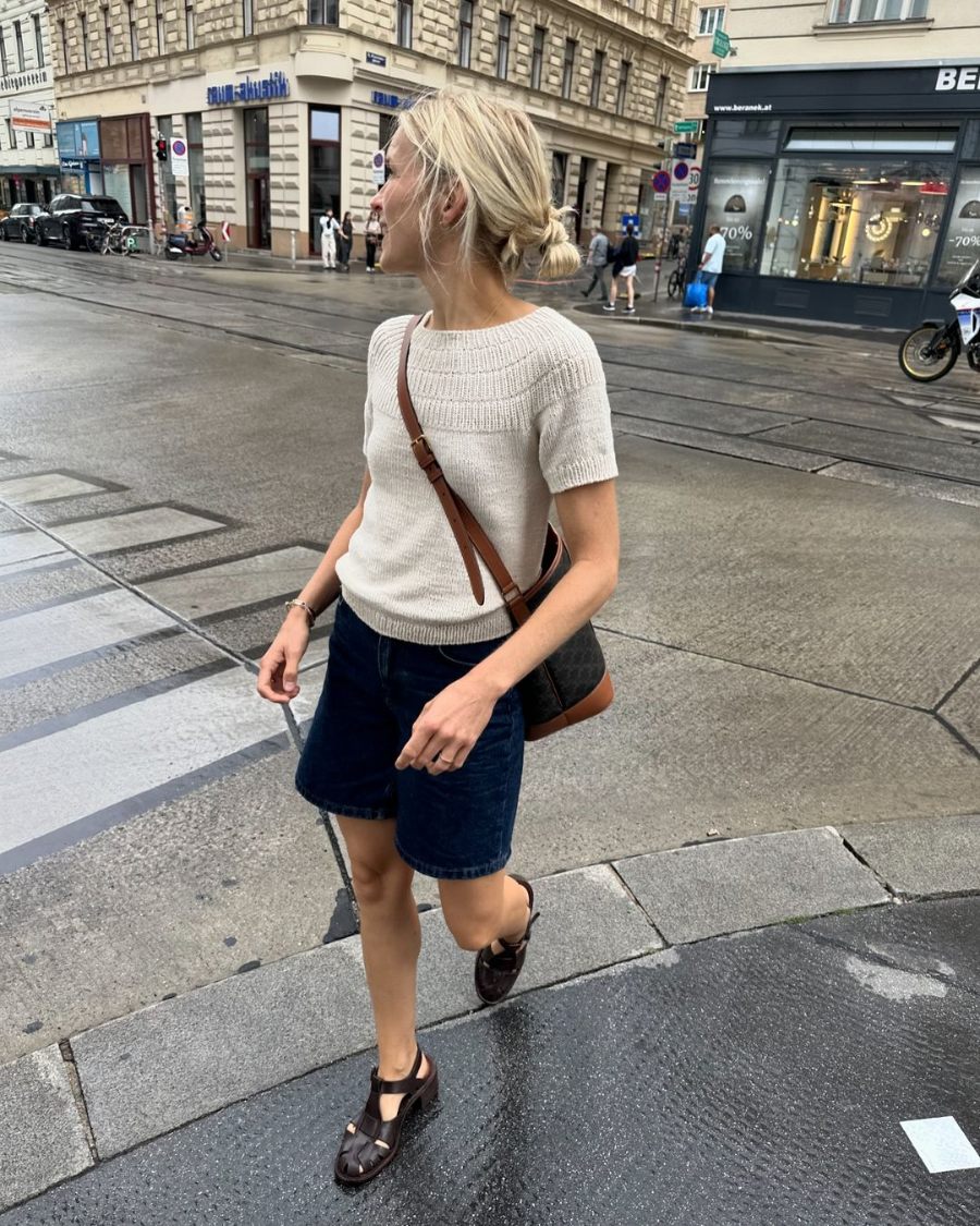 Ankers sommerbluse, Strikkekit - Petiteknit (Premium Athena version)