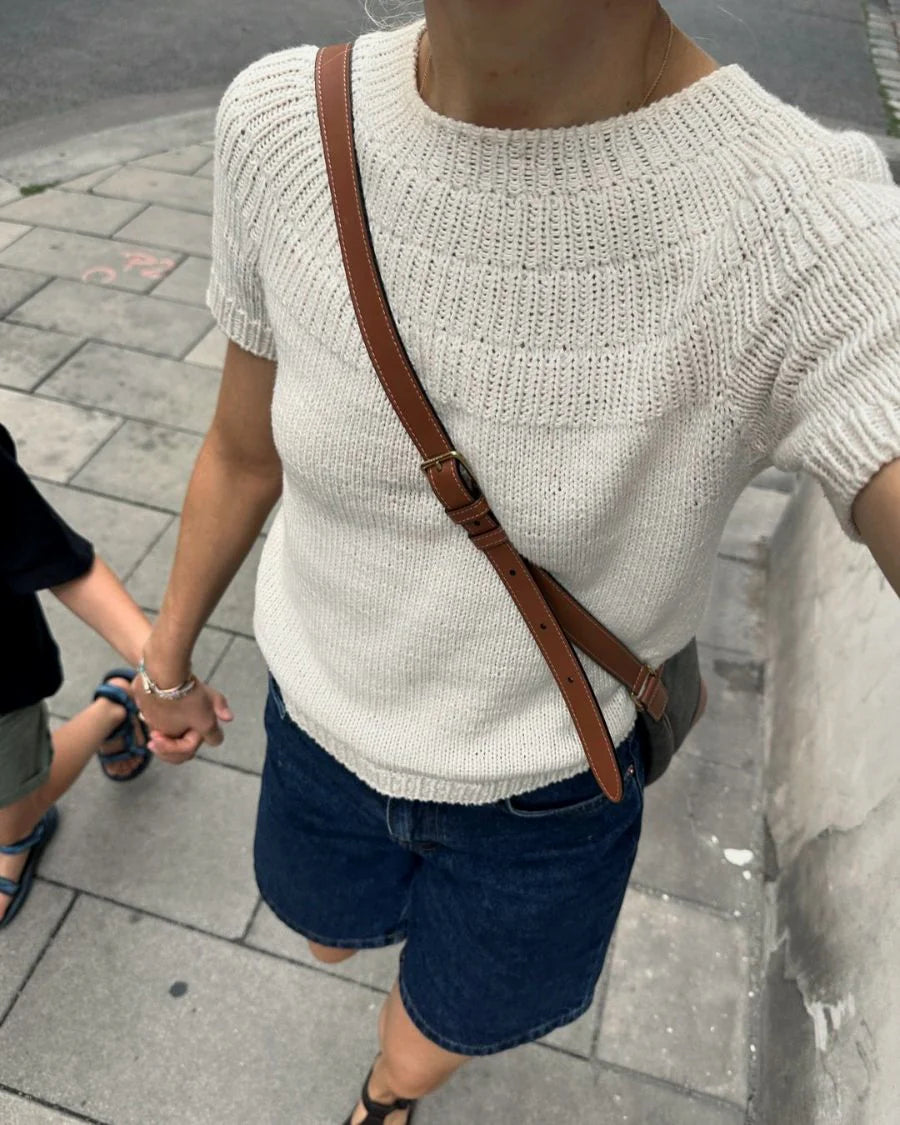Ankers sommerbluse, Strikkekit - Petiteknit (Premium Athena version)