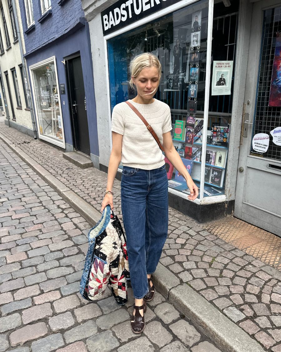 Ankers sommerbluse, Strikkekit - Petiteknit (Premium Athena version)