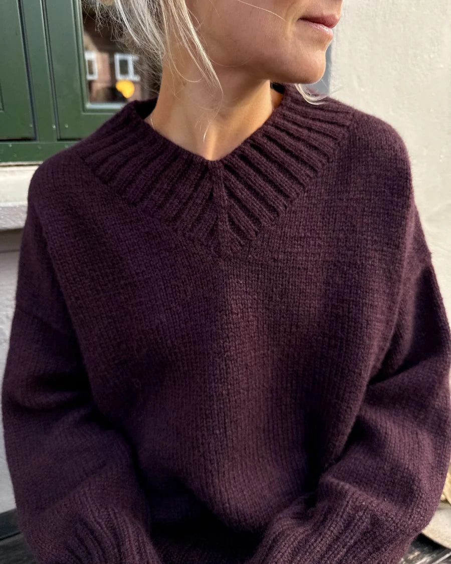 Hannah Sweater V-neck strikkekit - Petiteknit