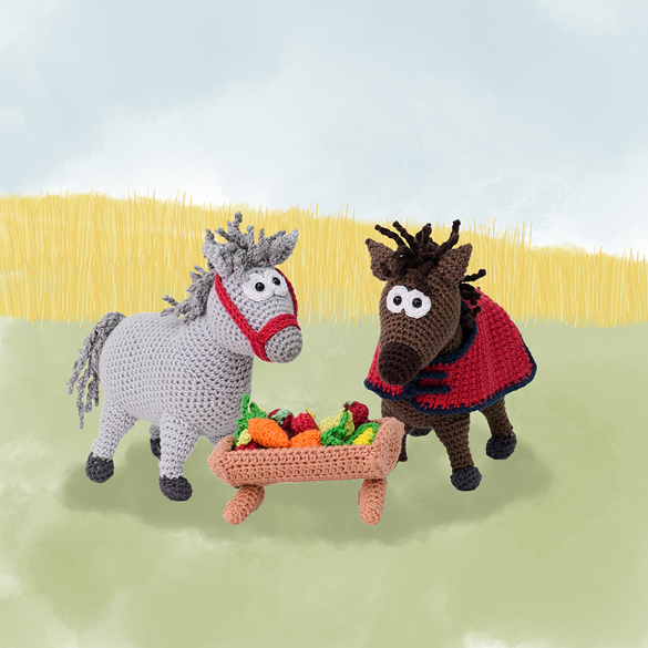 Jeg en gård mig hækle vil - Den glade pony