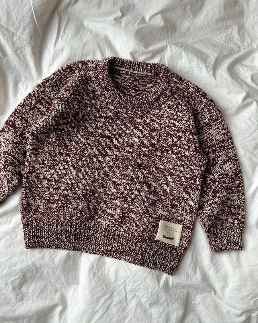 Melange sweater junior, Strikkekit - Petiteknit