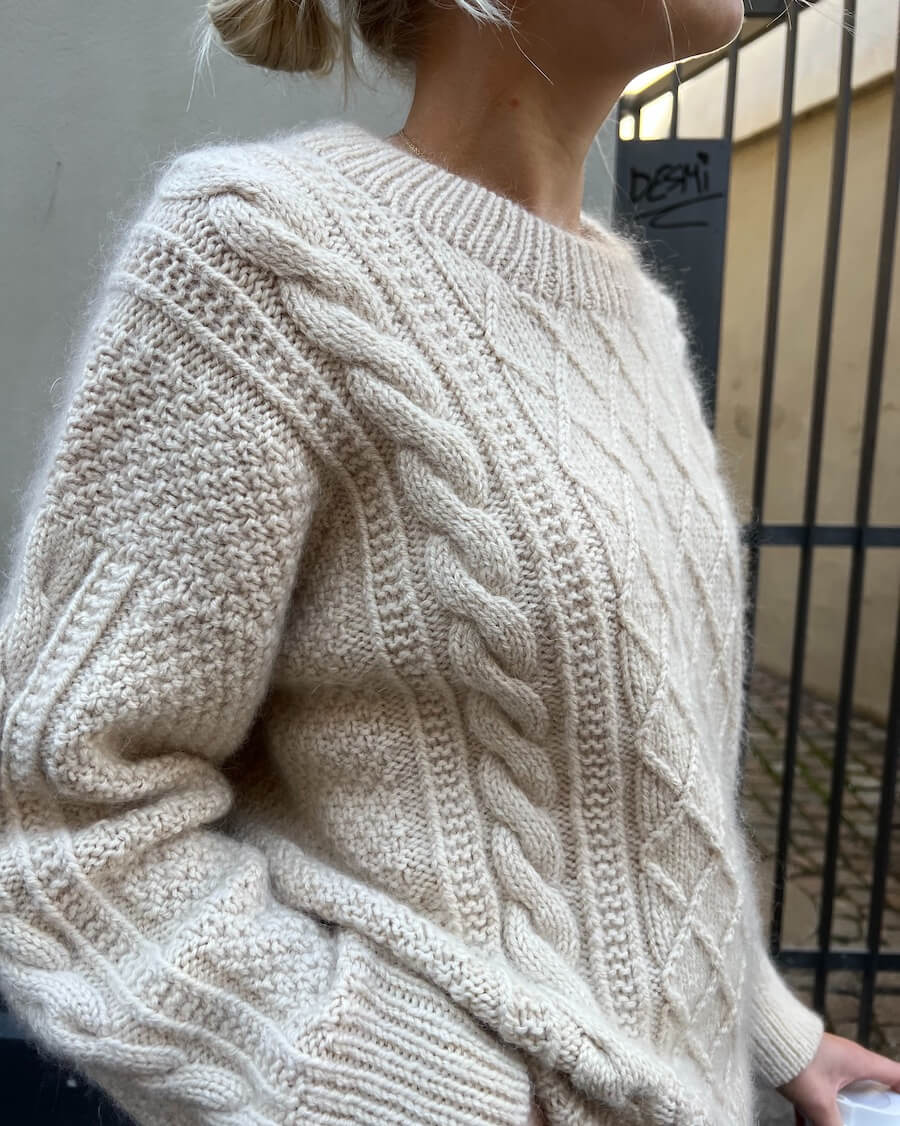 Moby sweater (Merino/ alpaka version) Strikkekit - Petiteknit