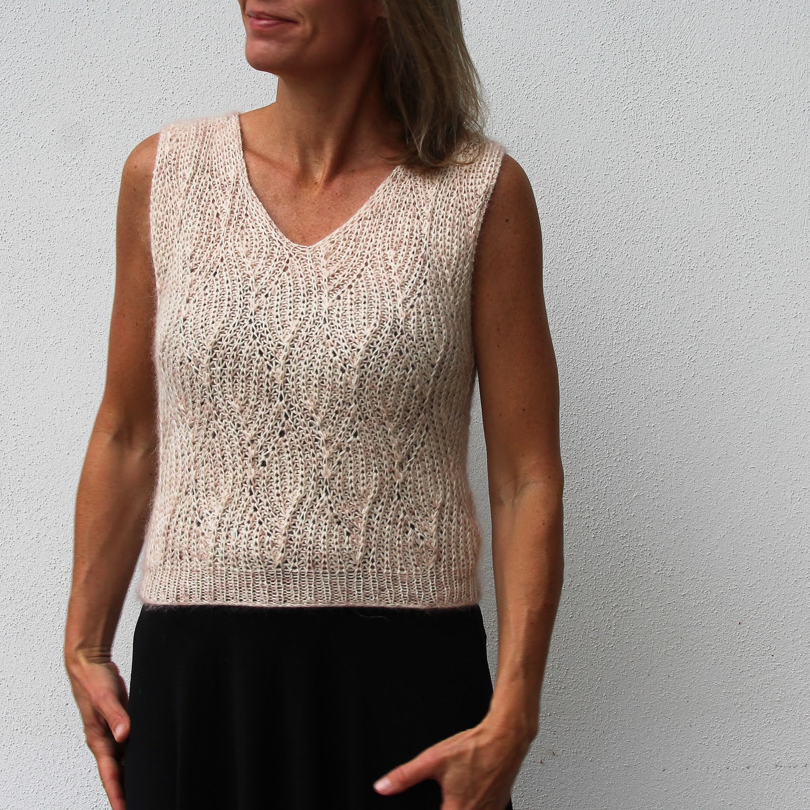 strikkeopskrifter strik cashmere mohair vesterbycrea no19 43 2