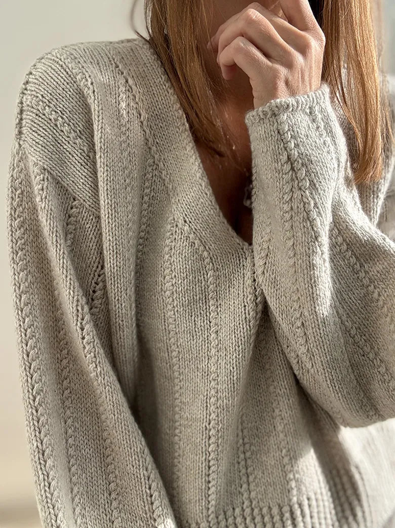 Flow loop V-neck sweater Strikkekit - Otherloops