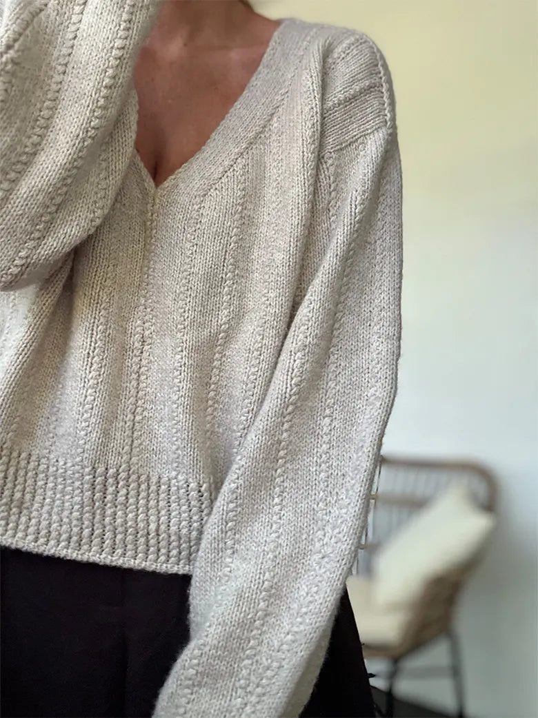 Flow loop V-neck sweater Strikkekit - Otherloops