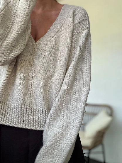 Flow loop V-neck sweater Strikkekit - Otherloops