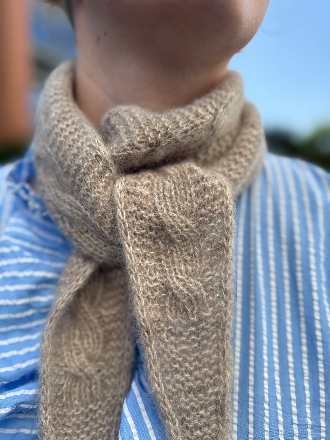 Twist scarf - Opskrift
