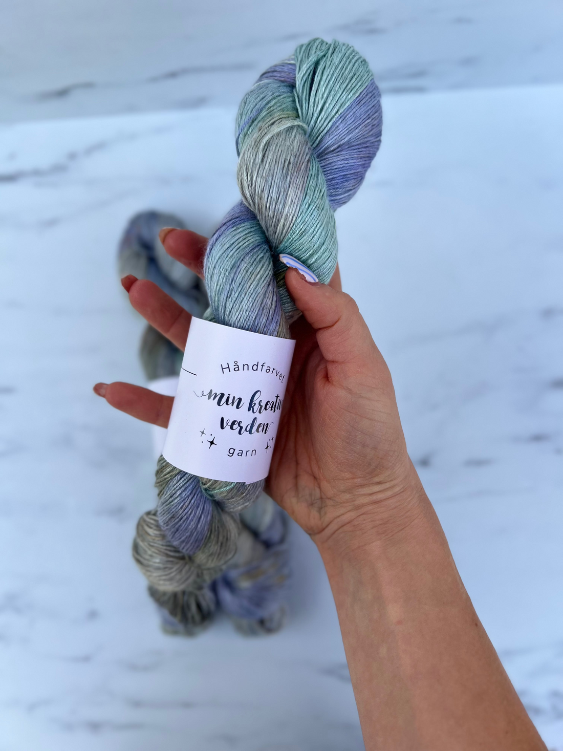 Håndfarvet Vegan Blend | Blå/Lilla