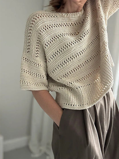 Lace loop tee Strikkekit - Otherloops