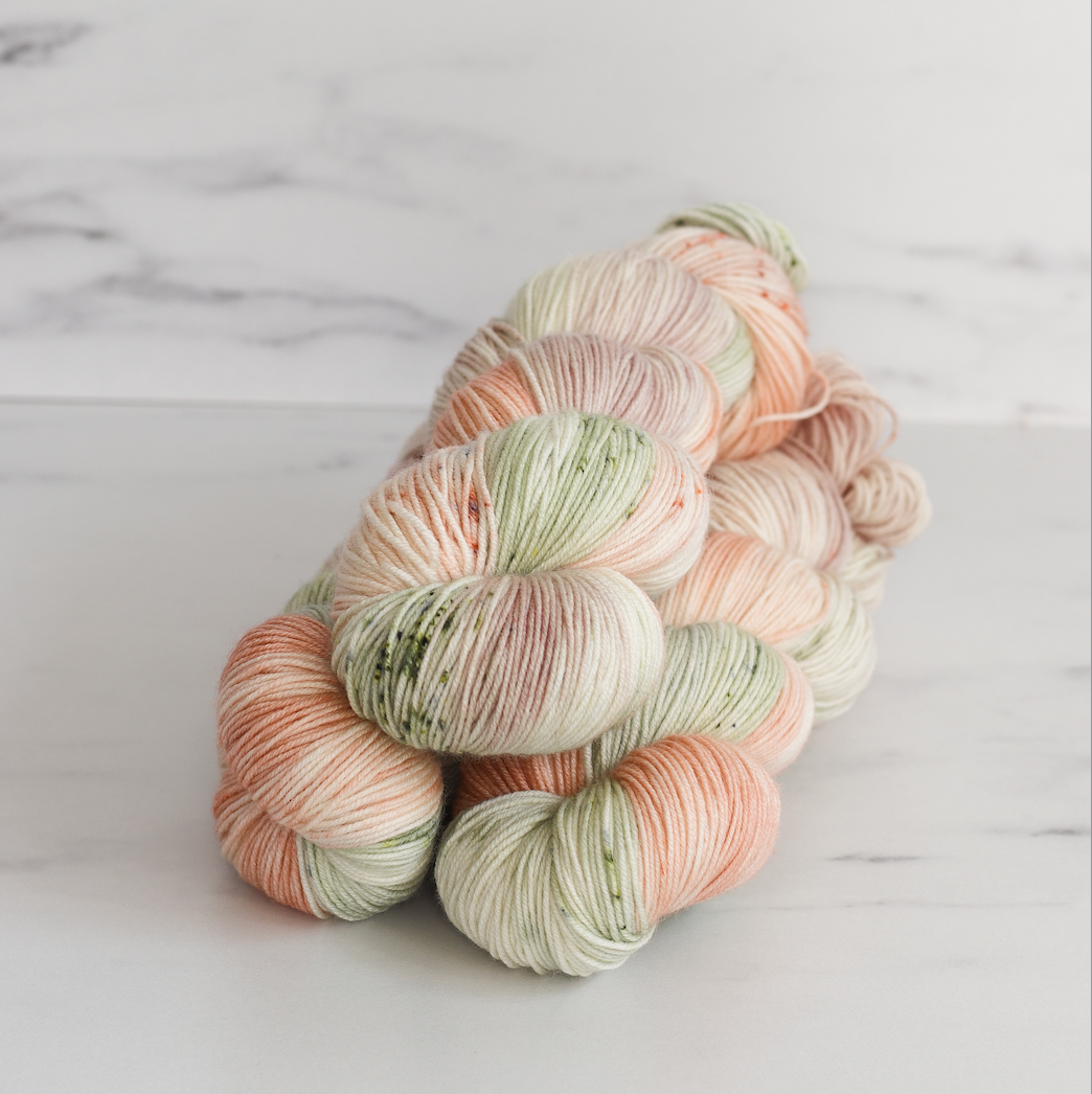 Håndfarvet ekstrafin merinould | Pastel græskar Glow  🍁