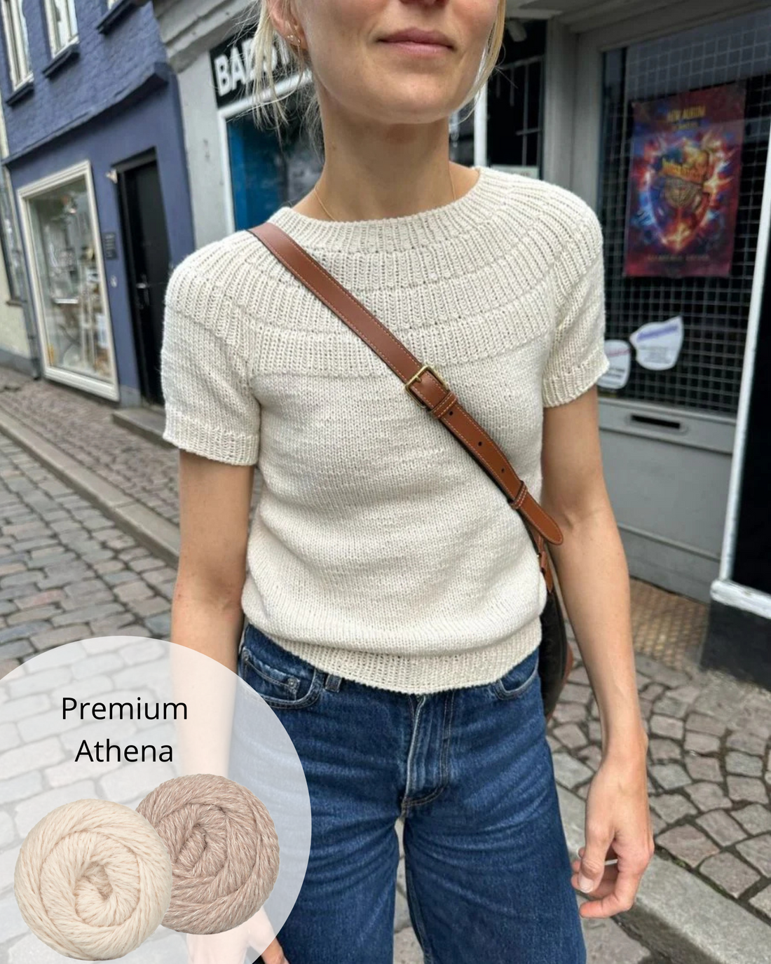 Ankers sommerbluse, Strikkekit - Petiteknit (Premium Athena version)
