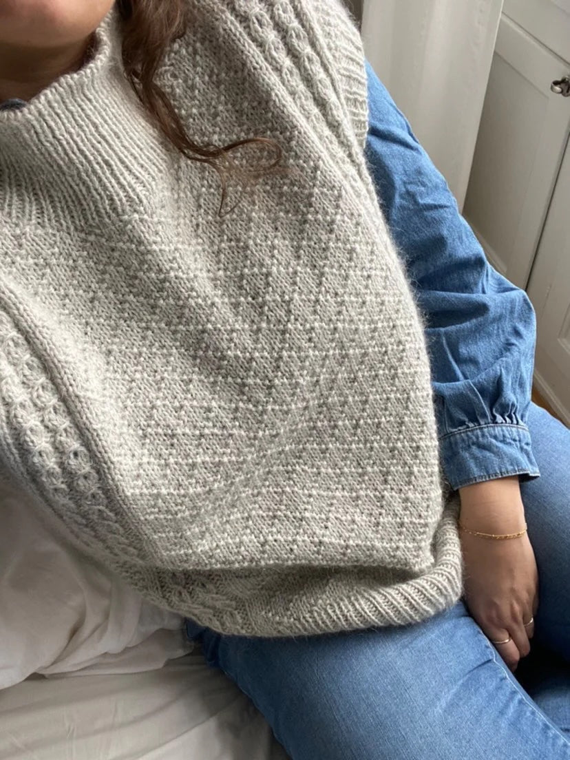 Diamond Structure Vest Strikkekit - Easy as knit