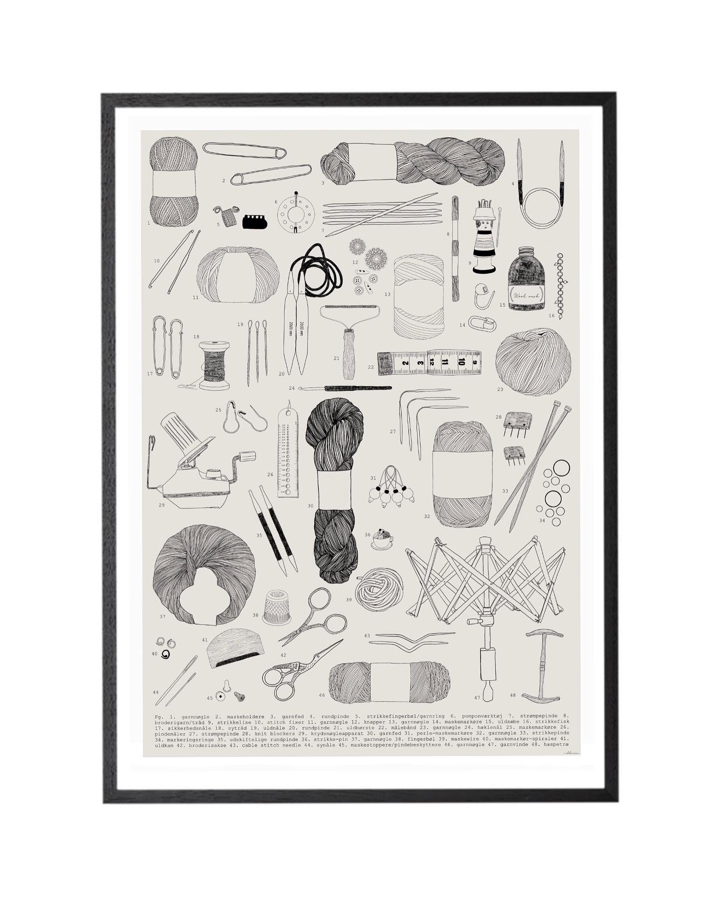 For the love of knitting // Plakatprint