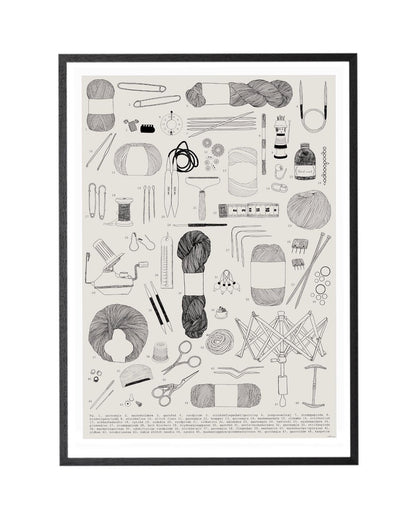 For the love of knitting // Plakatprint