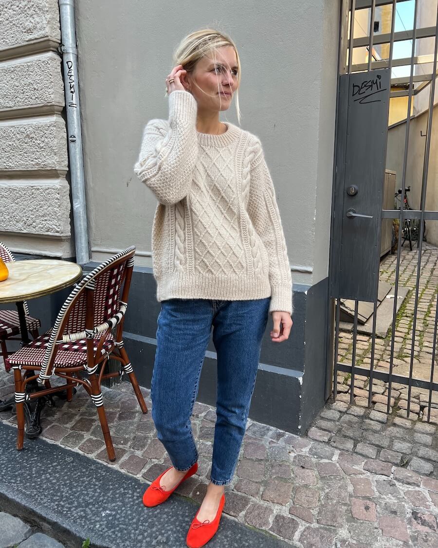 Moby sweater uden mohair Strikkekit - Petiteknit