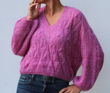 strikkeopskrifter strik mohair vesterbycrea no11 10